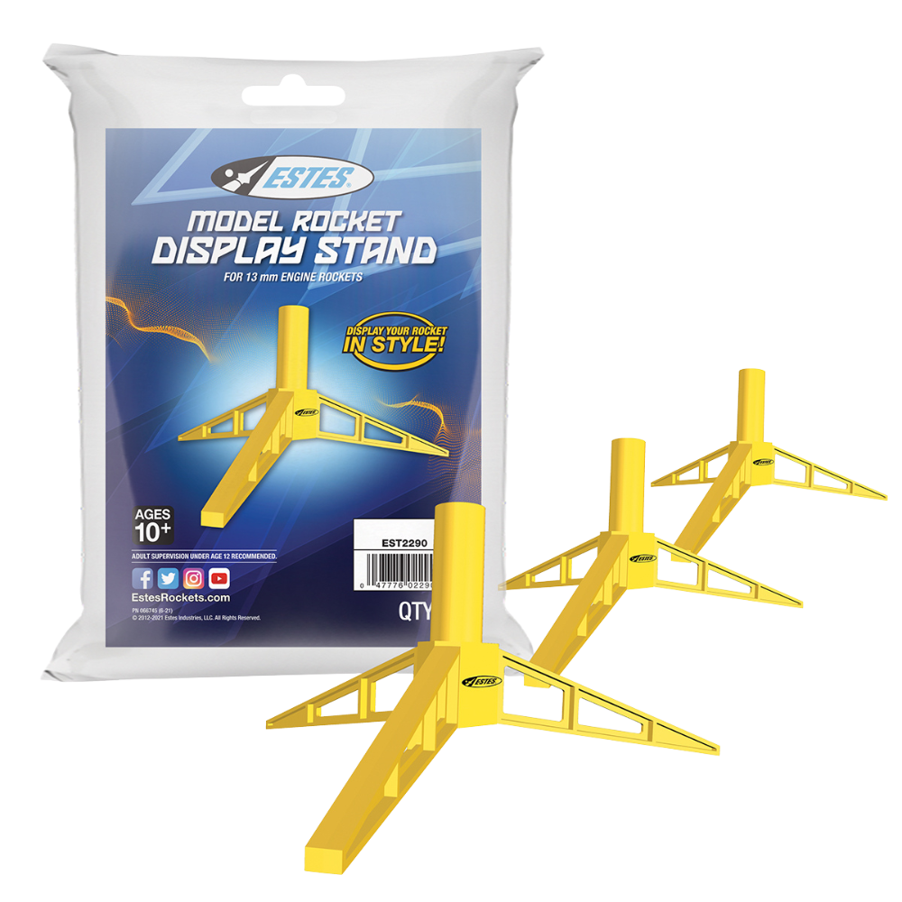 Estes 13mm Engine Model Rocket Display Stand (3 pk)