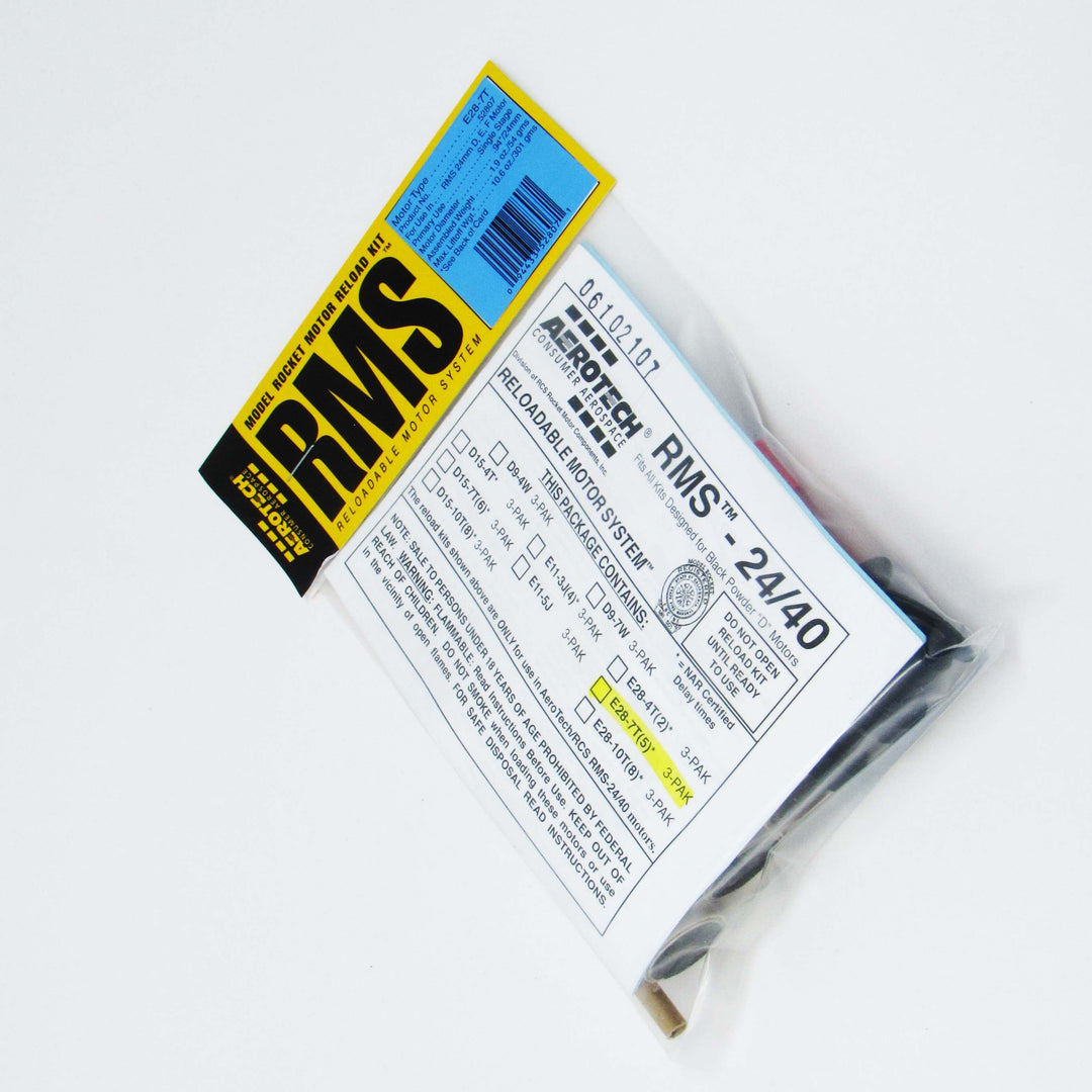 Aerotech RMS-24/40 E28T Blue Thunder Model Rocket Motor Reload Kit (3-pack)