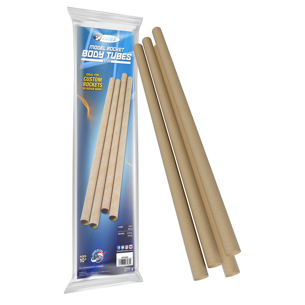 Estes BT-20 Body Tubes, 4-Pack
