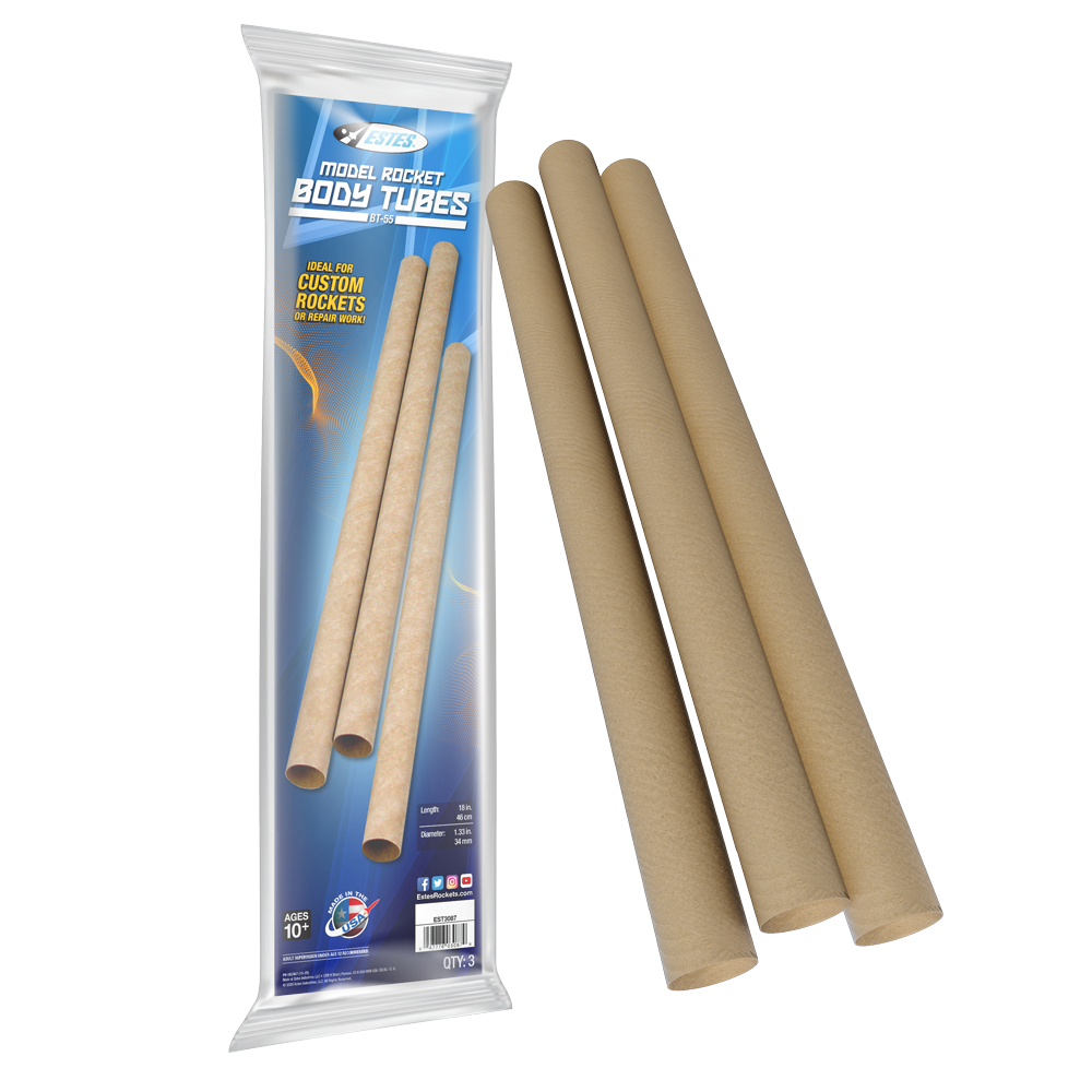 Estes BT-55 Body Tubes, 3-Pack