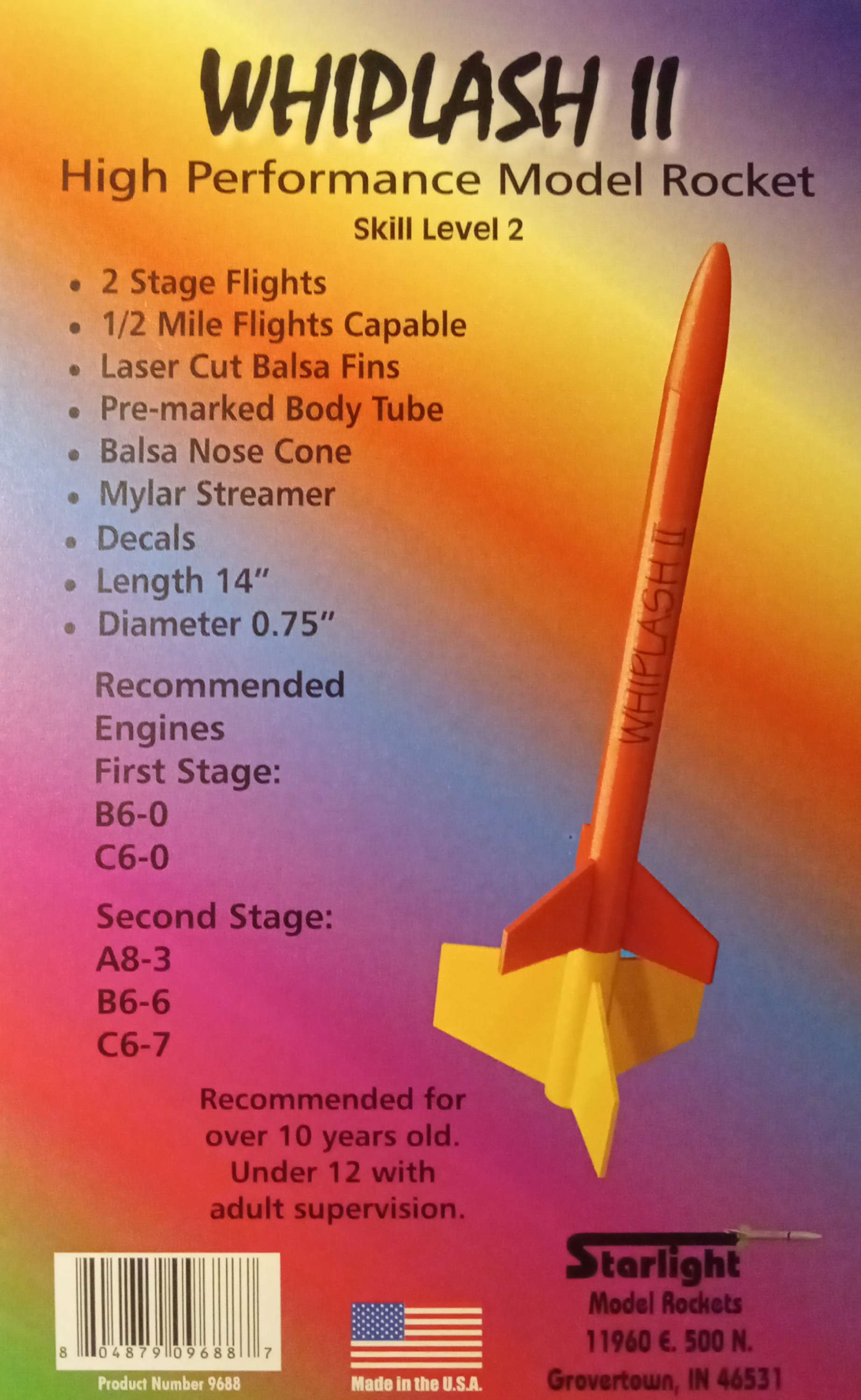 Starlight Model Rockets Starlight Model Rockets Whiplash II – New Century Rocketry