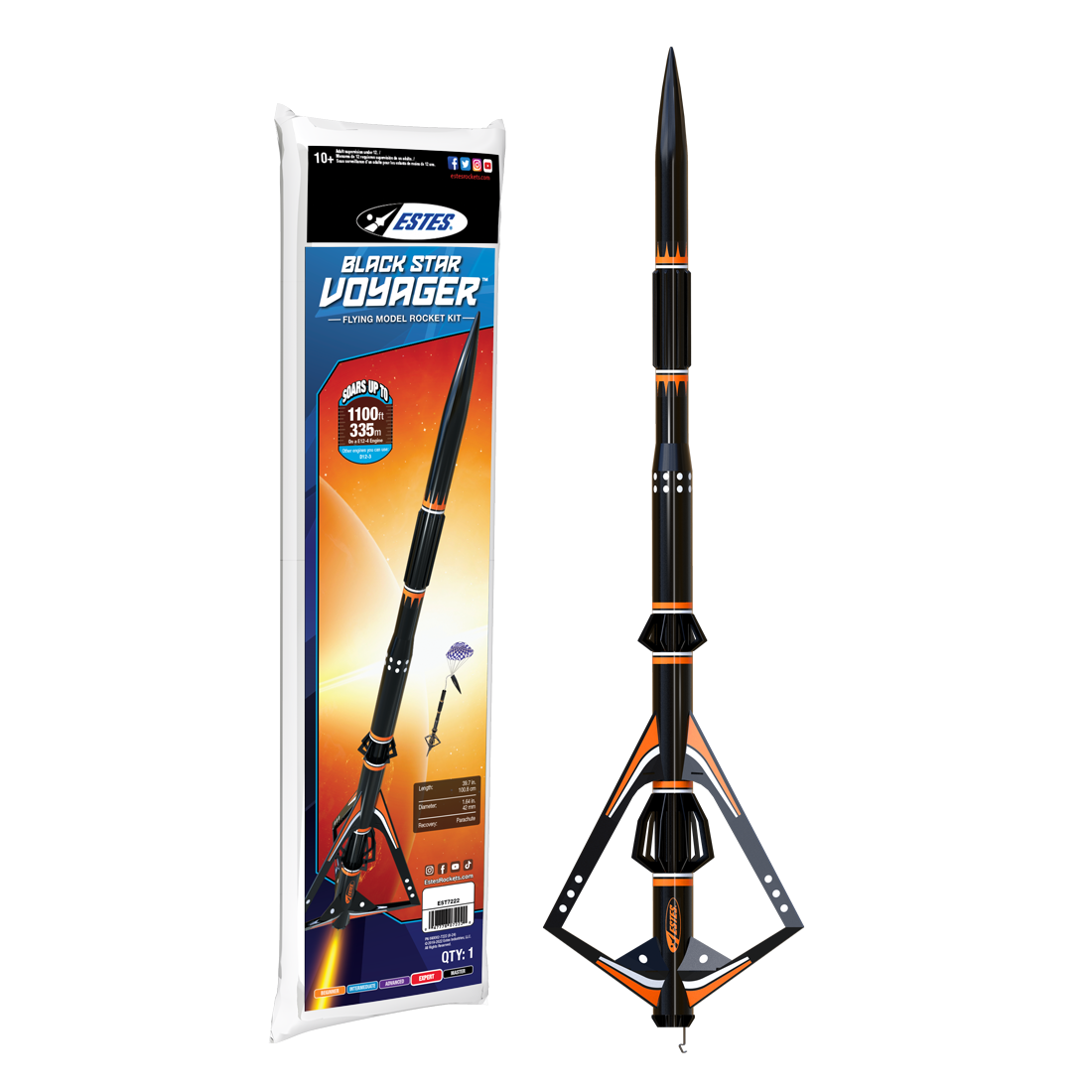 Estes Black Star Voyager™ Model Rocket Kit