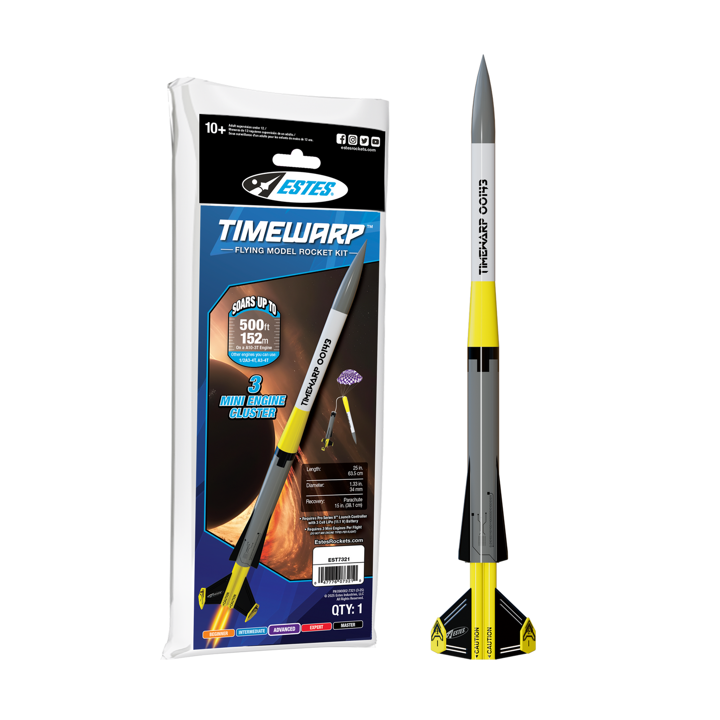 Estes TimeWarp™ Cluster Model Rocket Kit