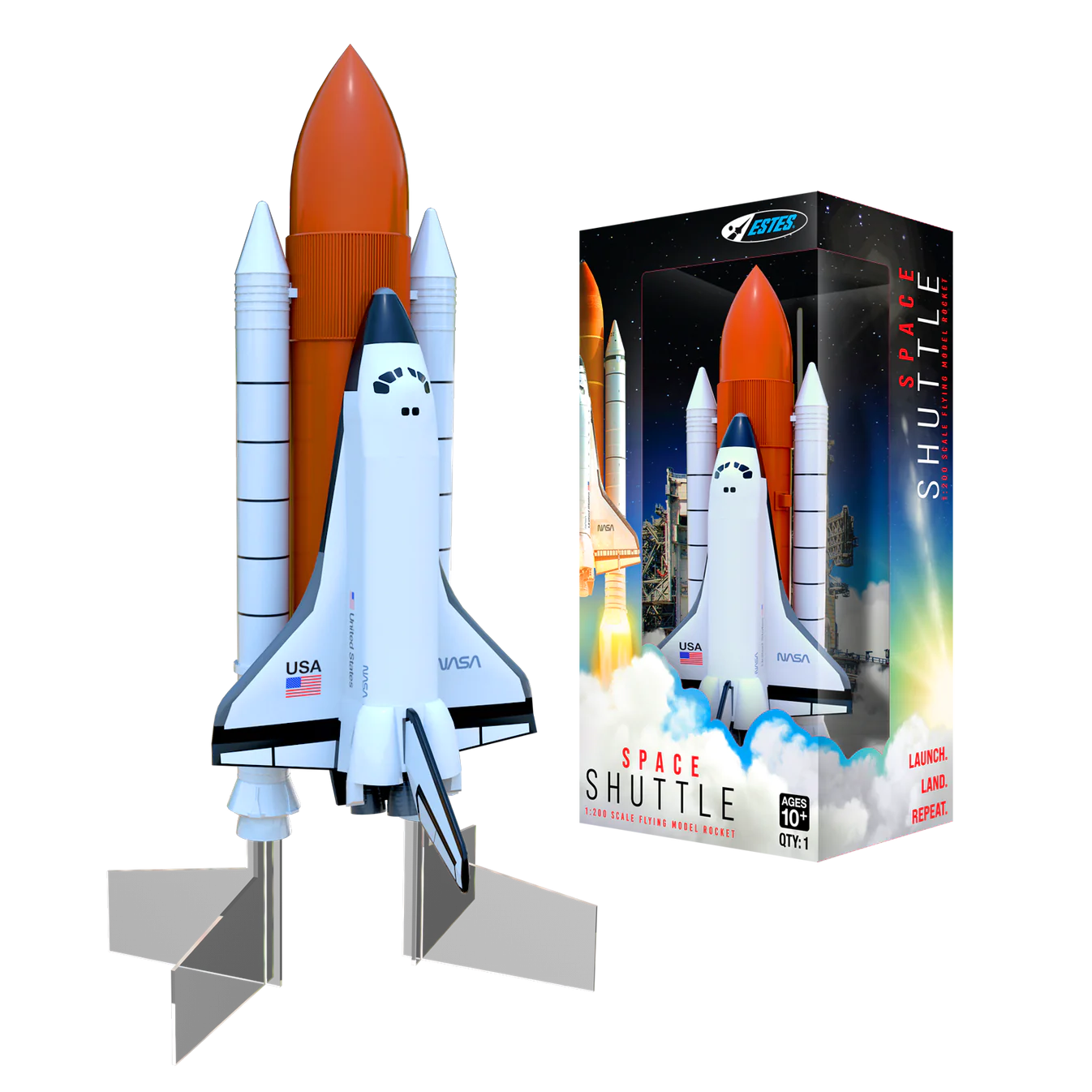 Estes Space Shuttle, 1:200 scale model