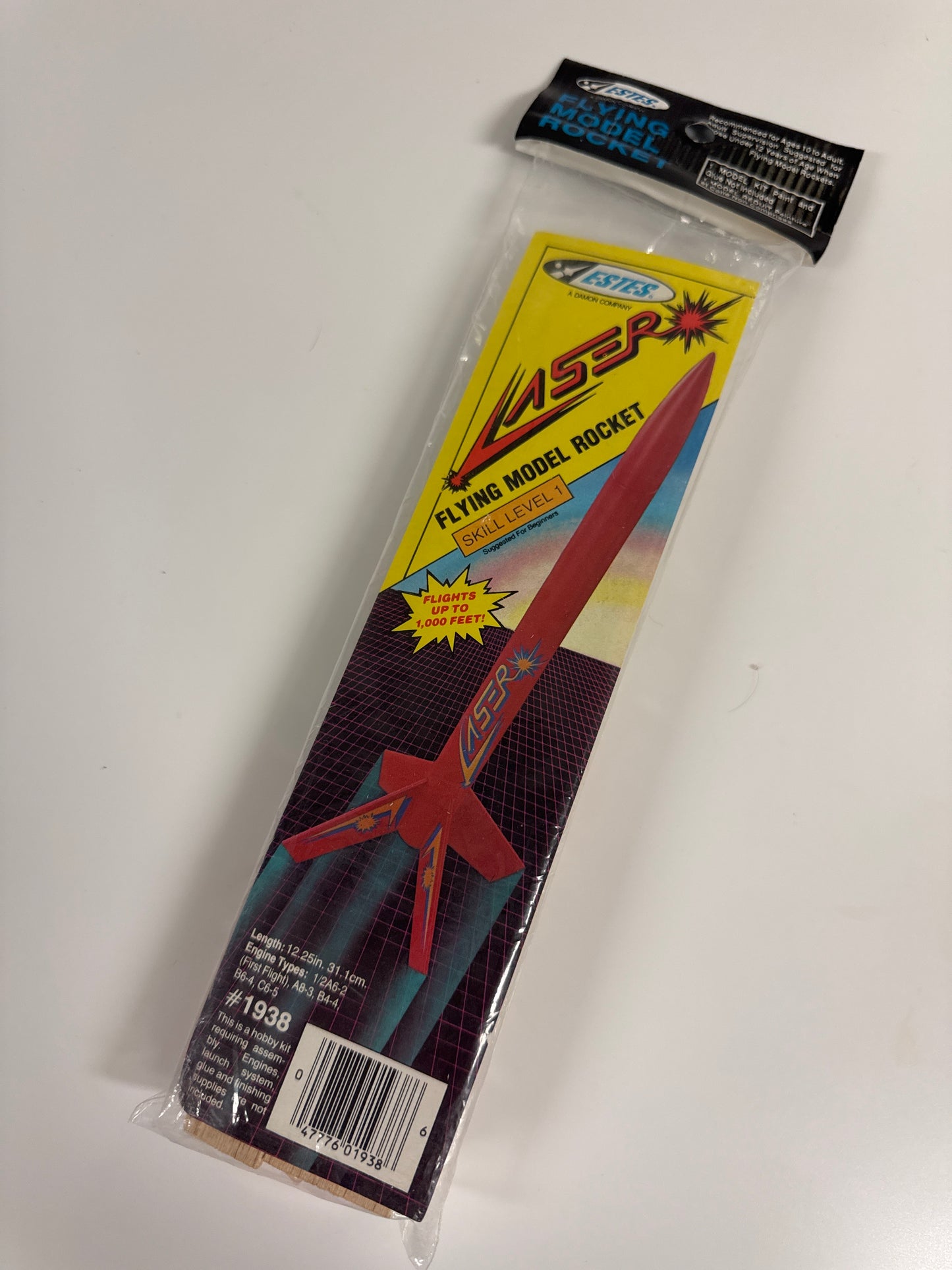 Vintage Estes Laser Flying Model Rocket