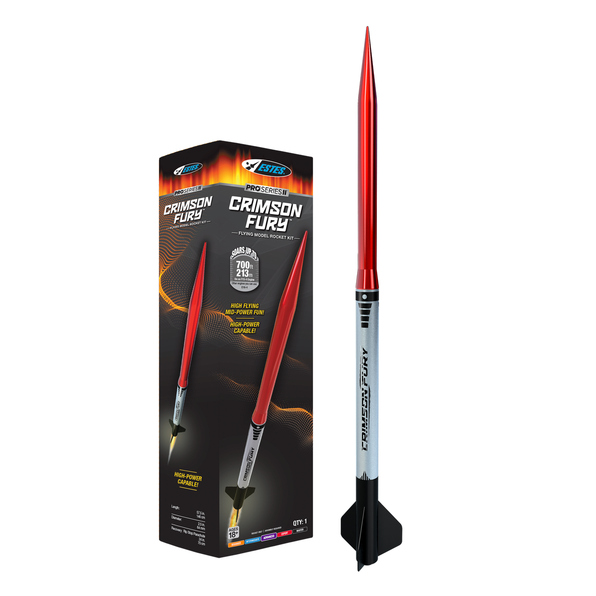Estes Pro Series II Crimson Fury Model Rocket Kit