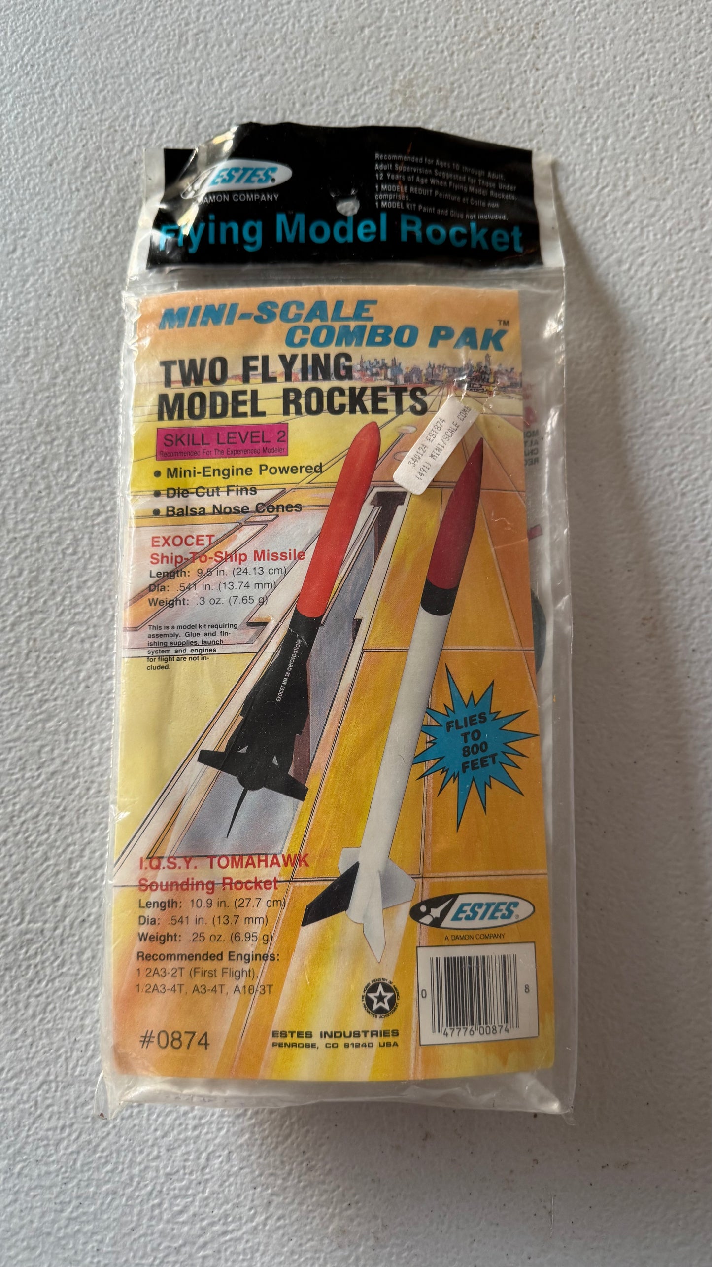 Estes Mini-Scale Combo Pak ft.~ Exocet & I.Q.S.Y. Tomahawk Model Rocket