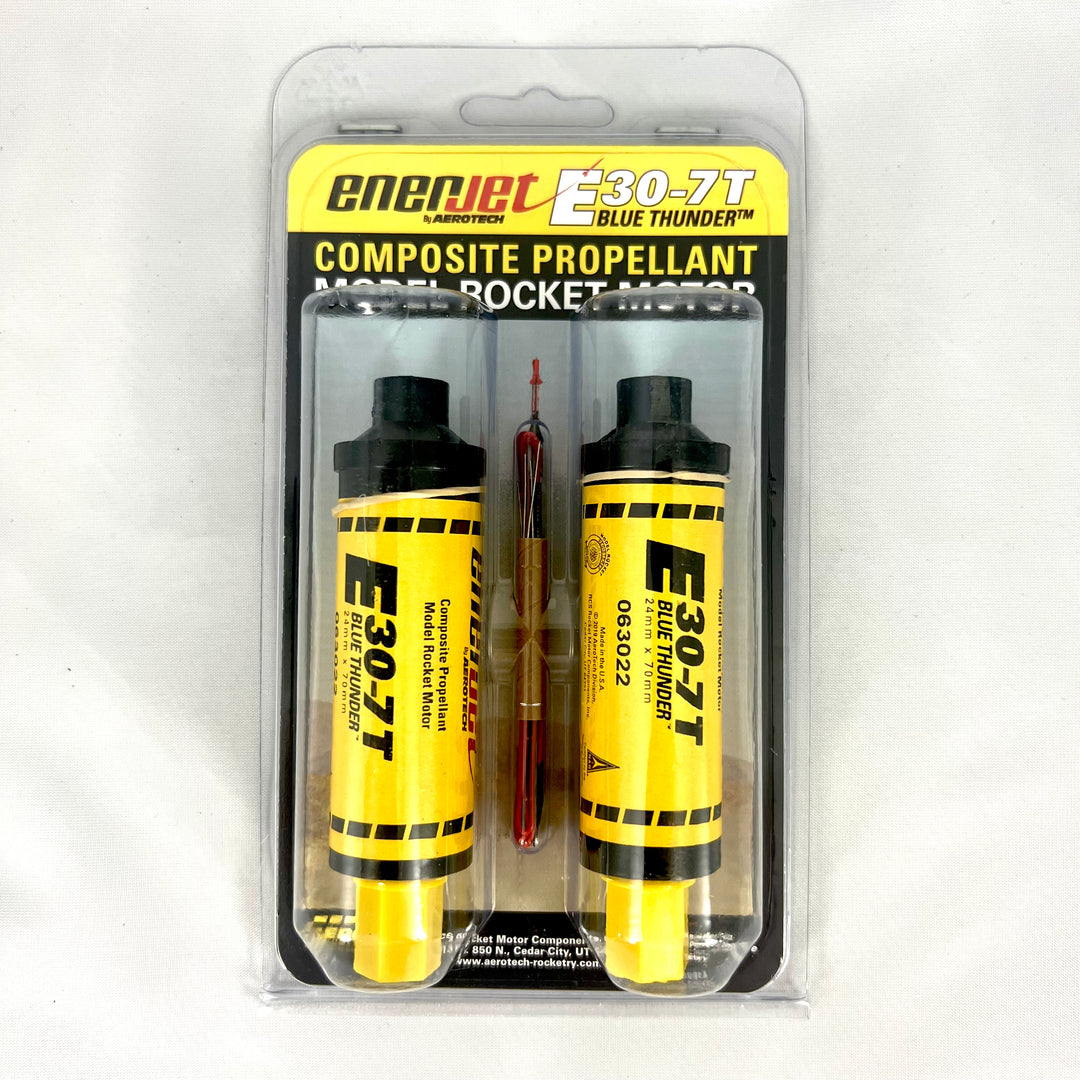 Aerotech E30 Blue Thunder 24mm Single Use Model Rocket Motor (2-pack)