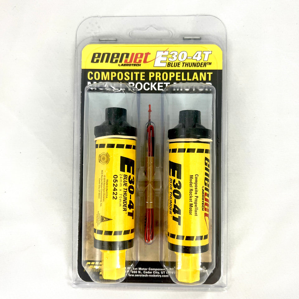 Aerotech E30 Blue Thunder 24mm Single Use Model Rocket Motor (2-pack)